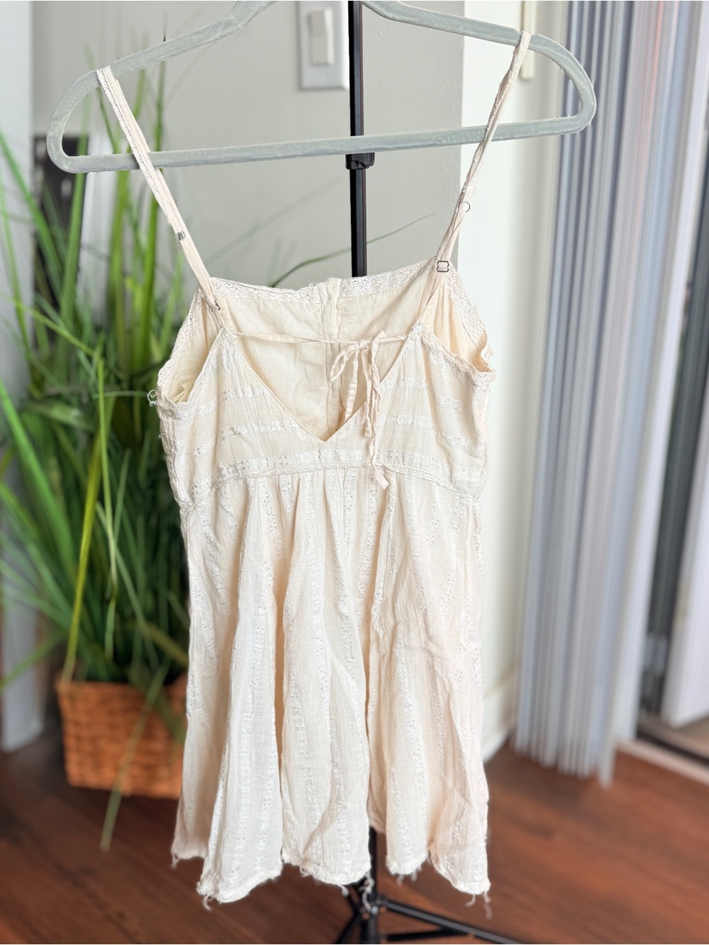 Kimchi Blue Cream Eyelet Button-Front Mini Dress - Picture 2 of 3